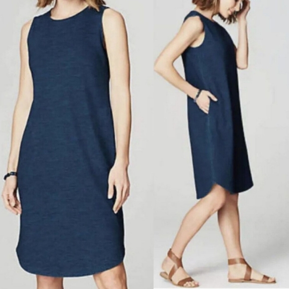 J. Jill Dresses J Jill Pure Jill Indigo Blue Cotton Sleeveless